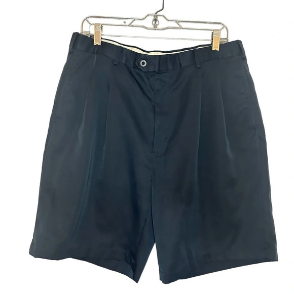 Jos. A Bank shorts pleated golf leadbetter blue polyester men’s size 36 - Picture 1 of 10